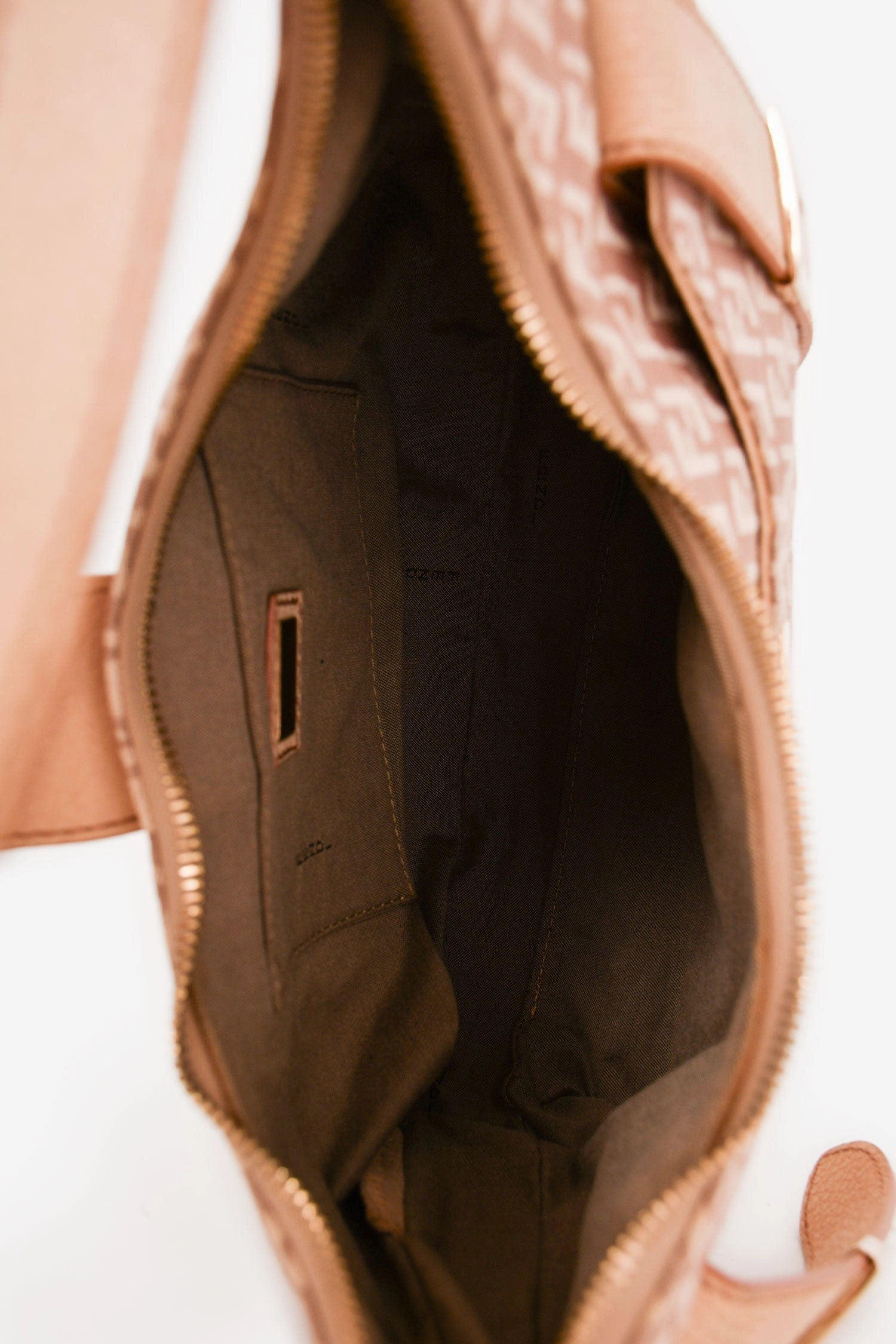 Fendi Beige/Pink Zucchino Canvas Sweet Hobo