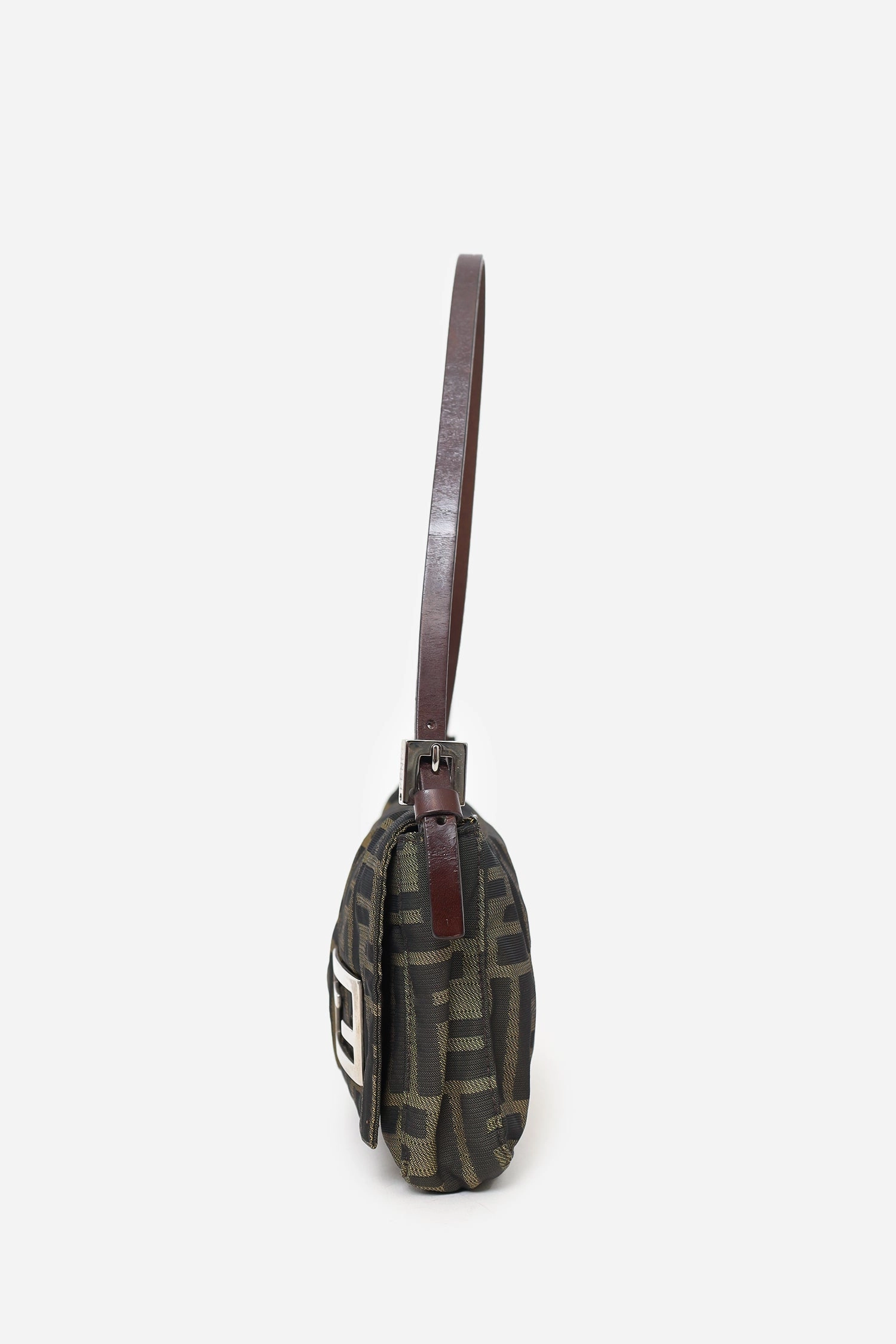 Fendi Brown FF Zucca Canvas Pochette