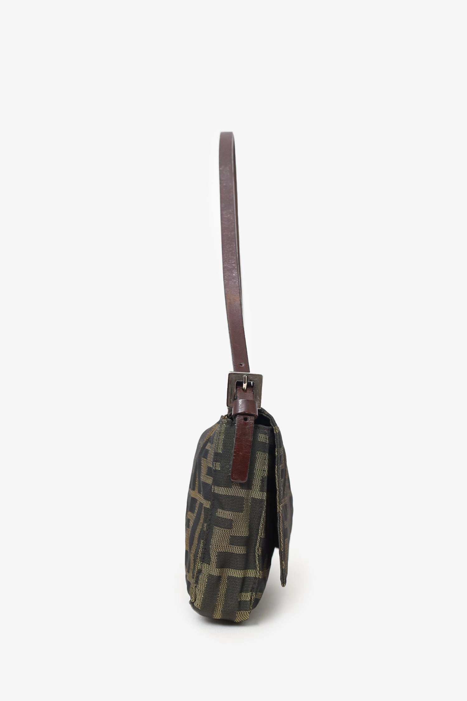 Fendi Brown FF Zucca Canvas Pochette