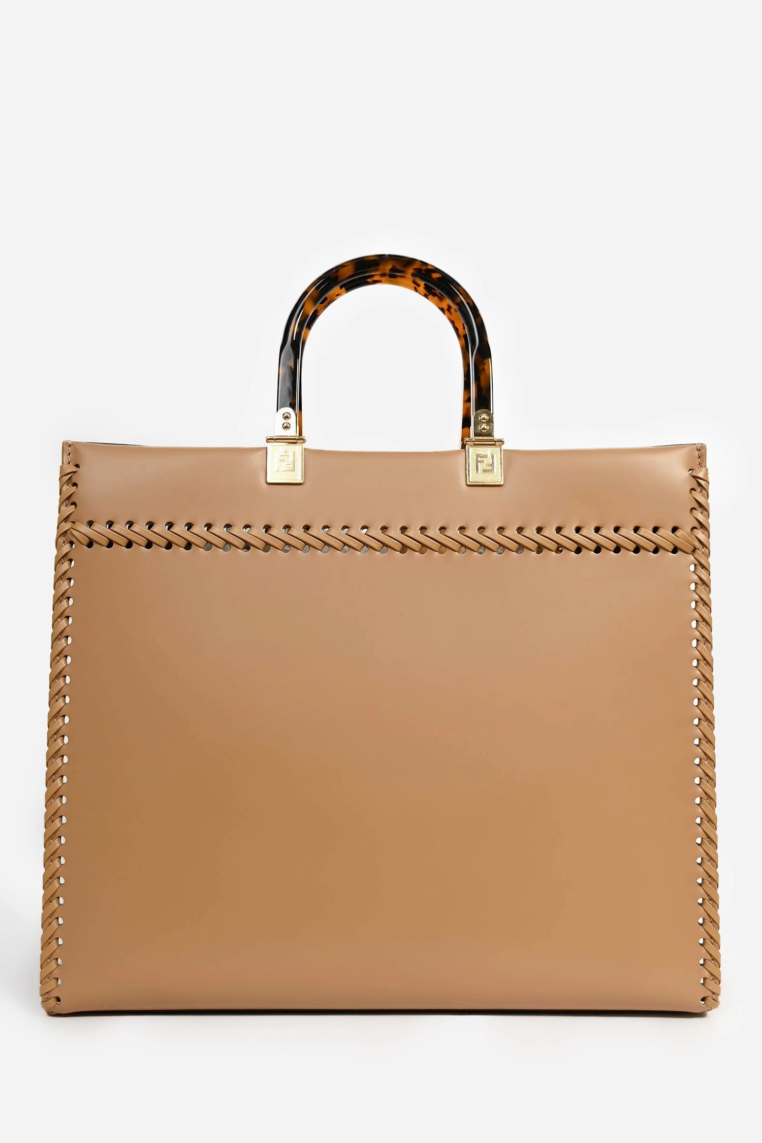 Fendi Brown Leather Medium Sunshine Tote