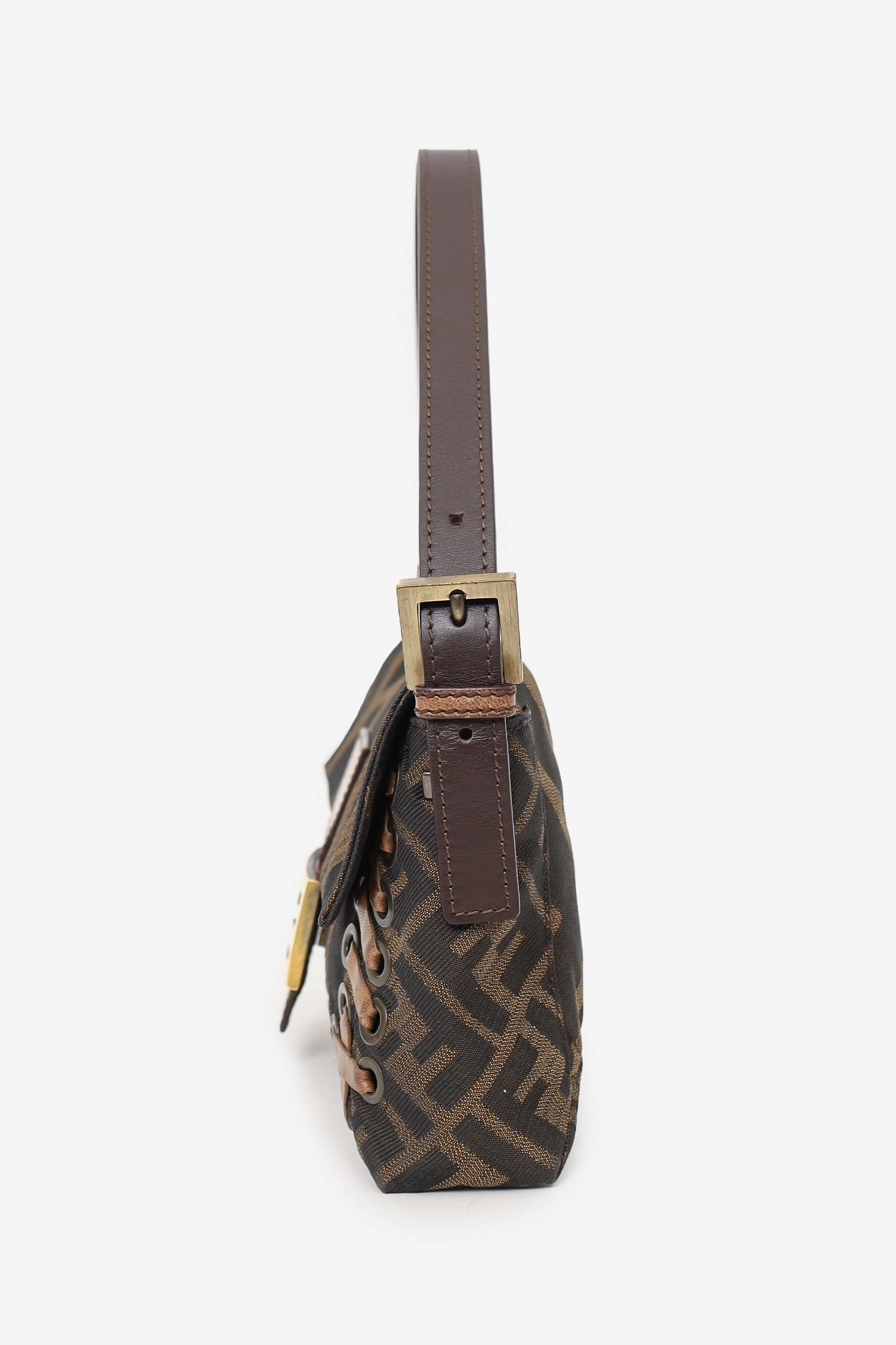 Fendi Brown Zucca Baguette Grand Shoulder Bag