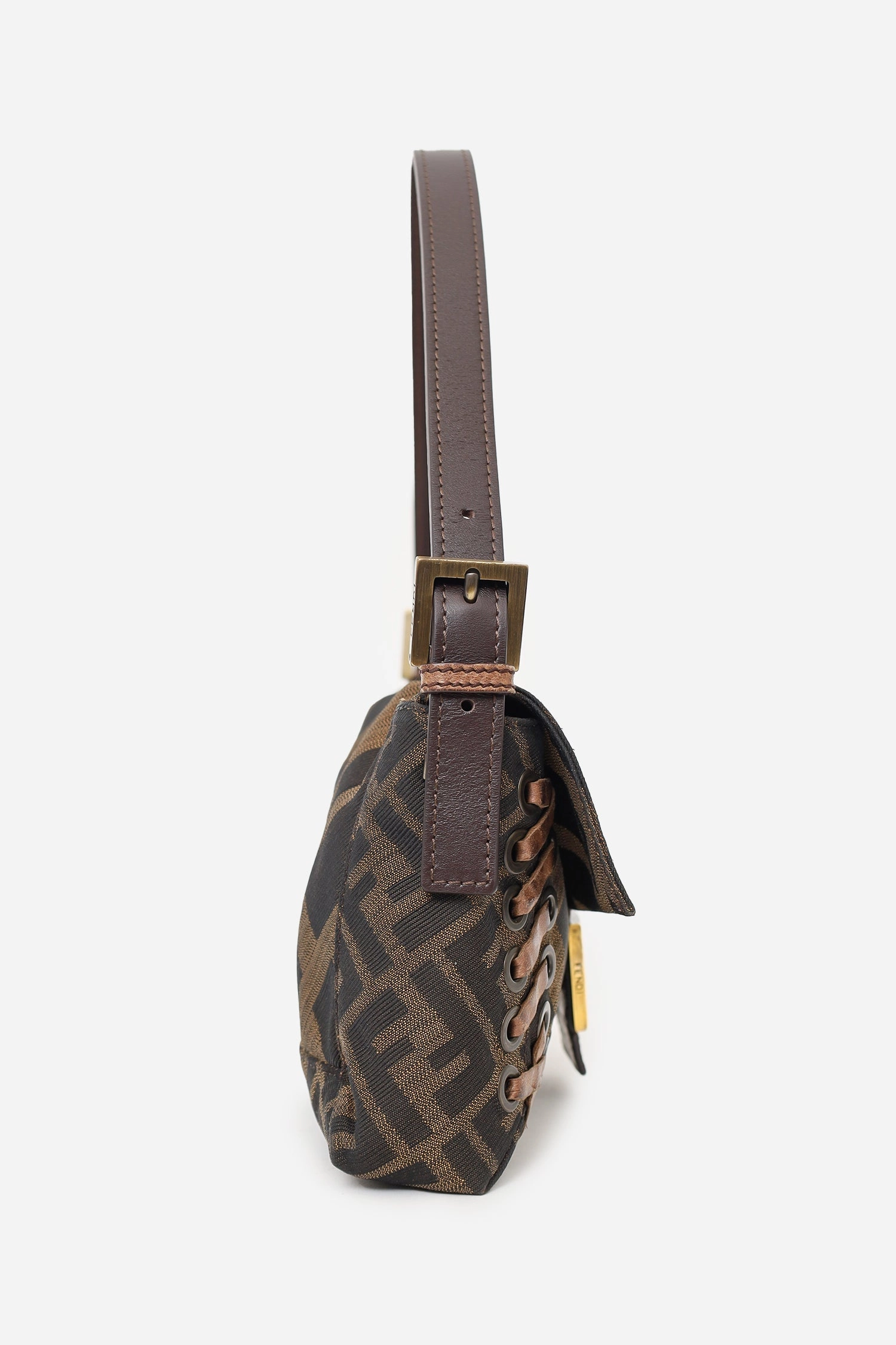 Fendi Brown Zucca Baguette Grand Shoulder Bag