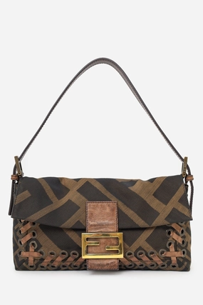Fendi Brown Zucca Baguette Grand Shoulder Bag