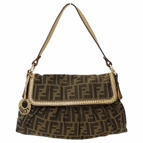 Fendi Canvas Handbag Shoulder Bag (Pre-Owned)