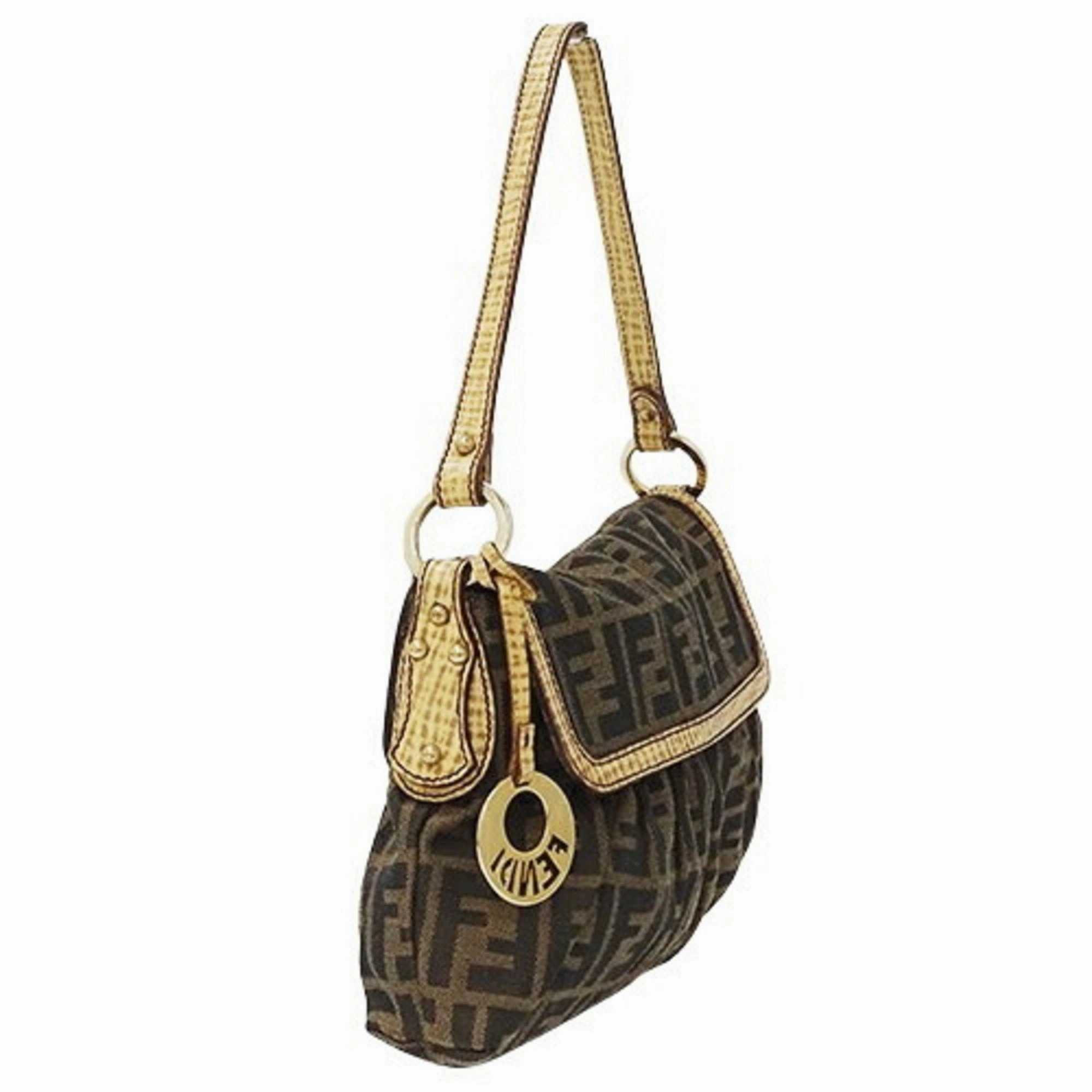 Fendi Canvas Handbag Shoulder Bag (Pre-Owned)