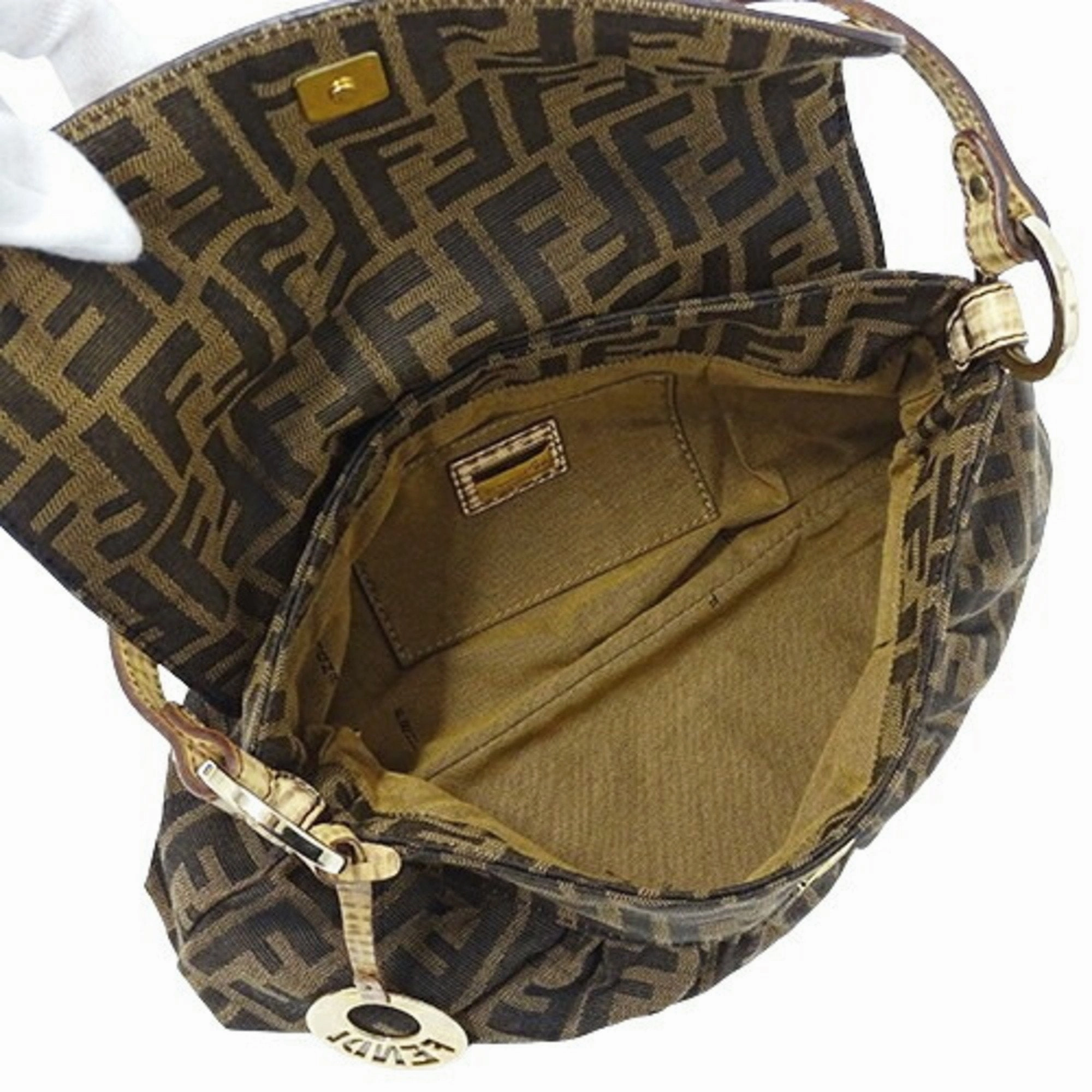 Fendi Canvas Handbag Shoulder Bag (Pre-Owned)