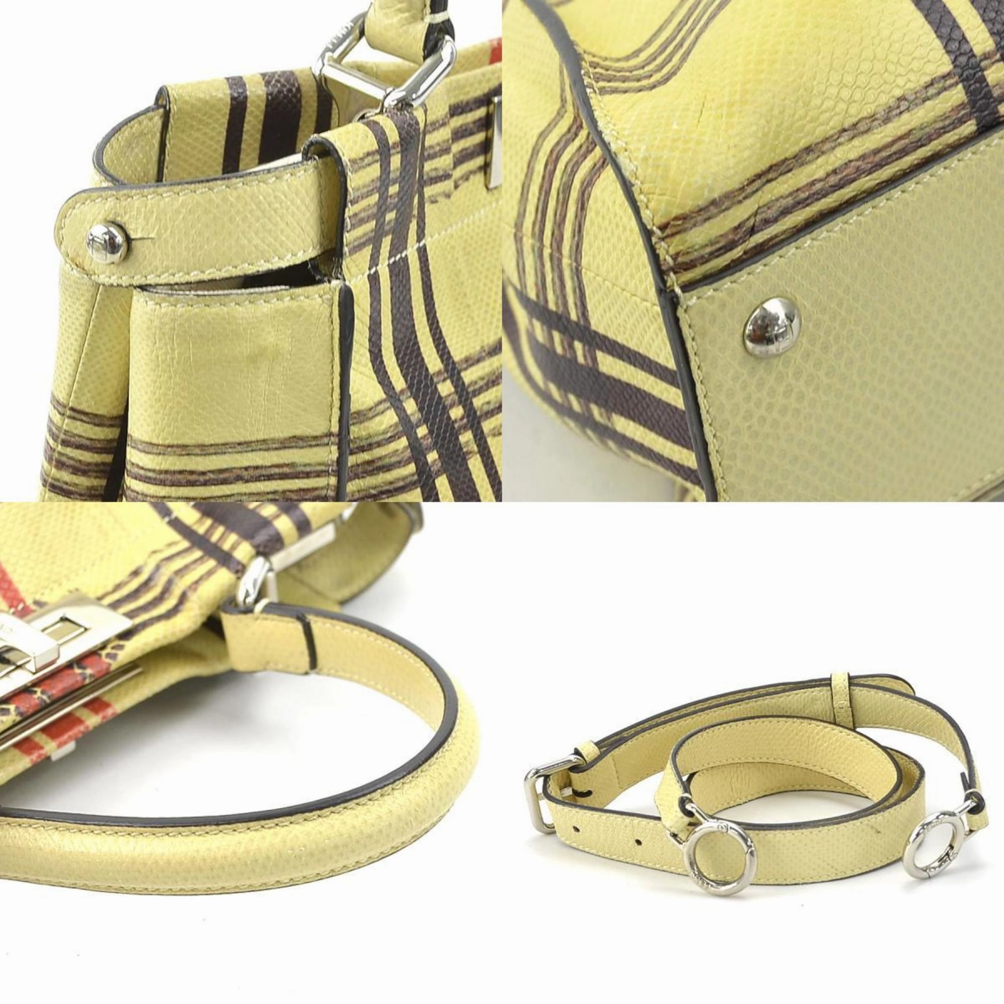 Fendi  Color Leather Handbag Shoulder Bag (Pre-Owned)