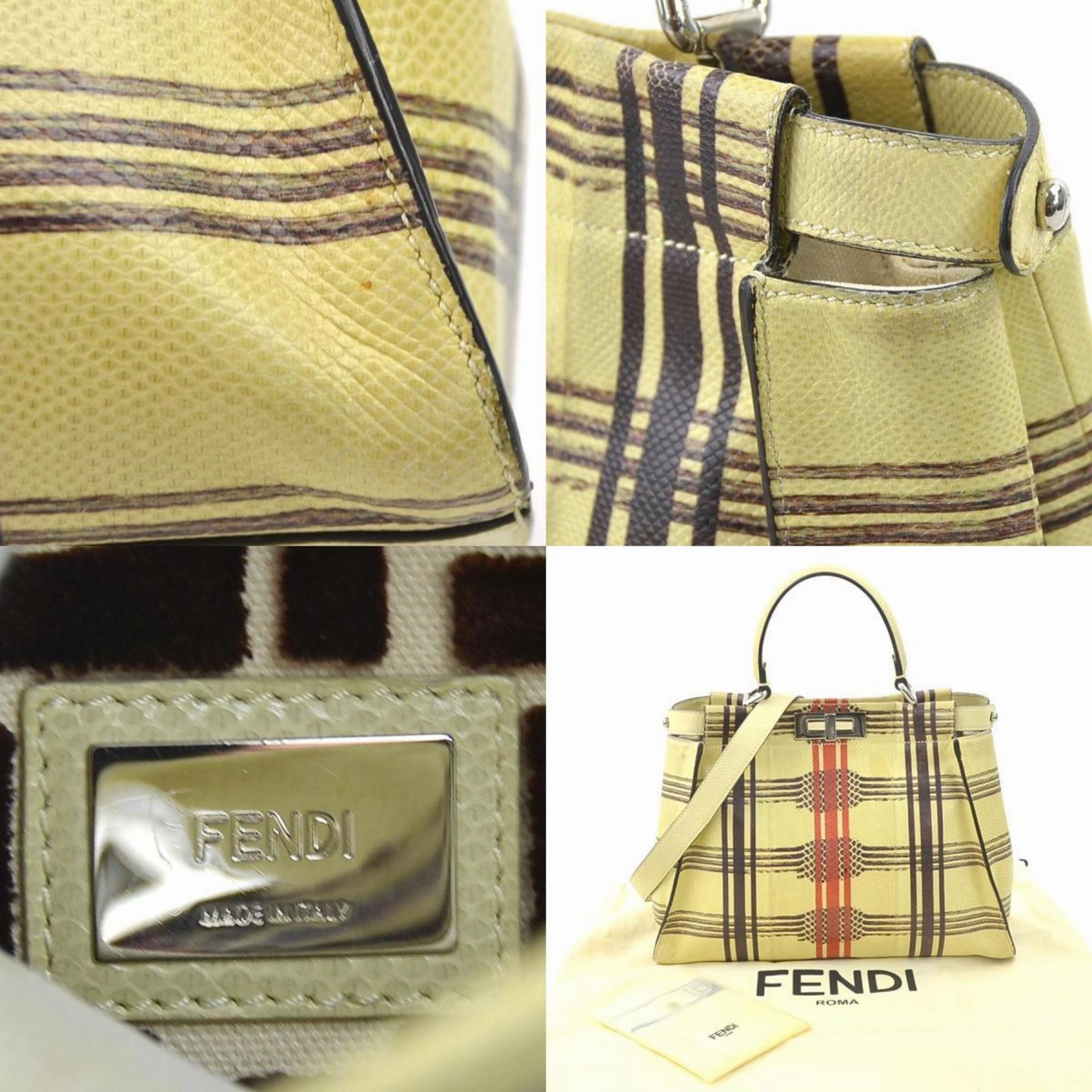 Fendi  Color Leather Handbag Shoulder Bag (Pre-Owned)