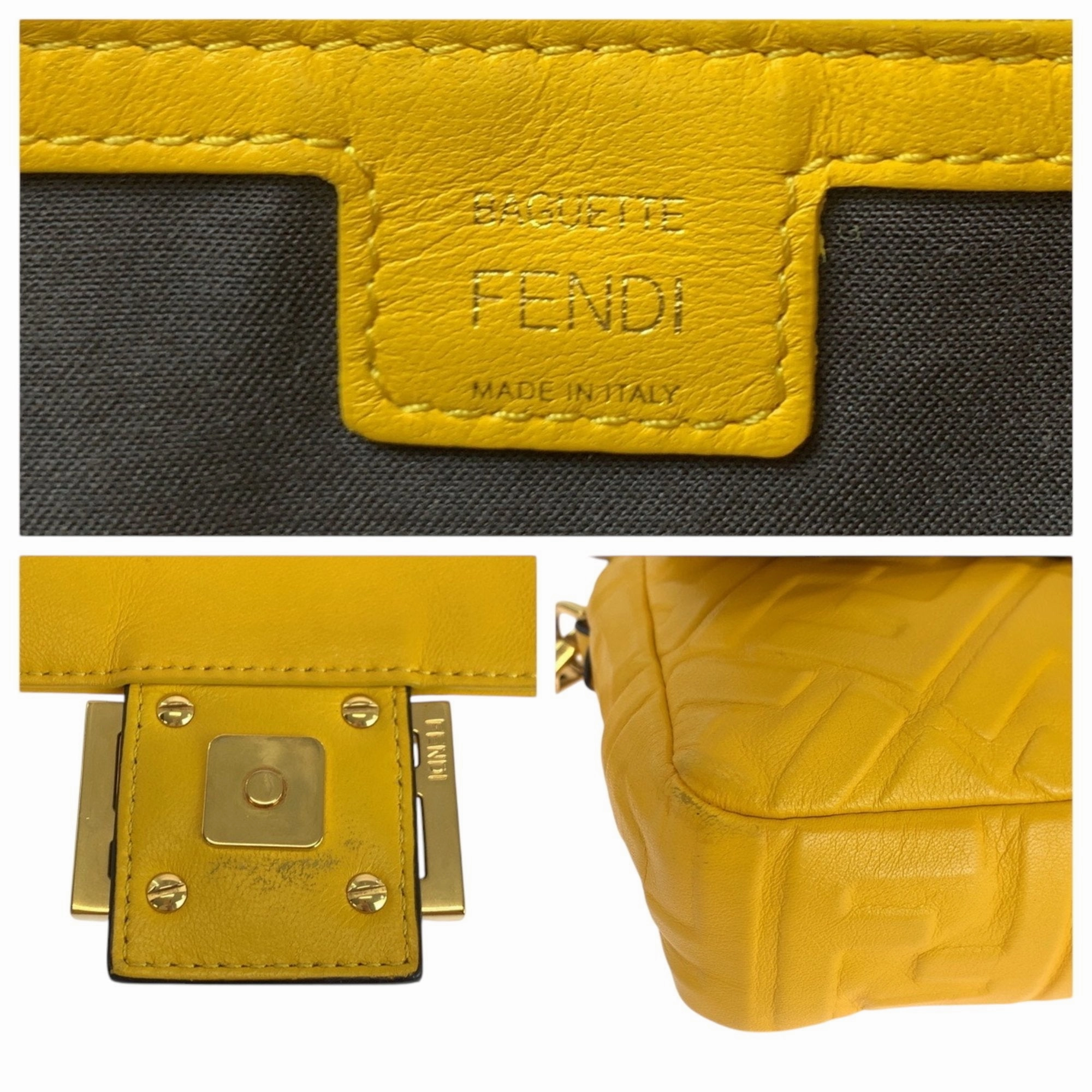 Fendi Leather Handbag Shoulder Bag (Pre-Owned)