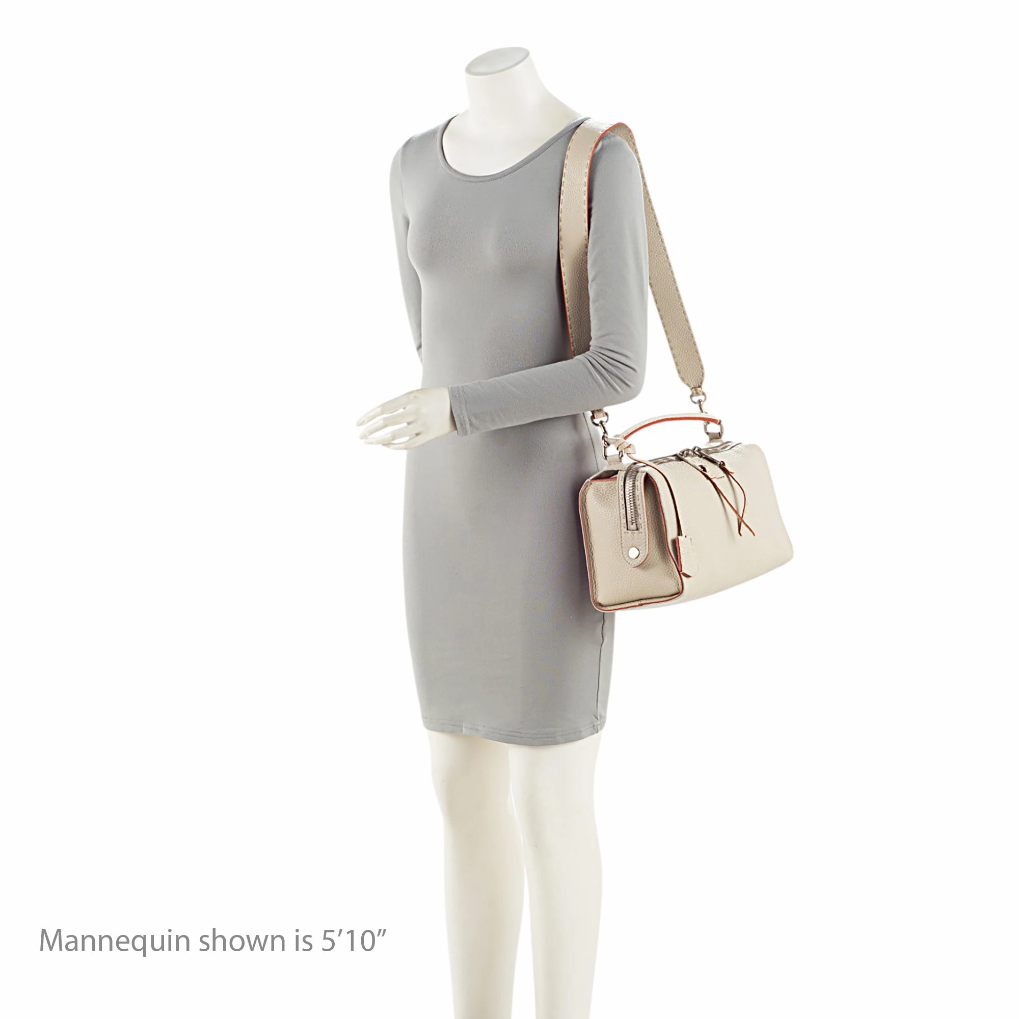 Fendi Selleria Leather Lei Boston Bag