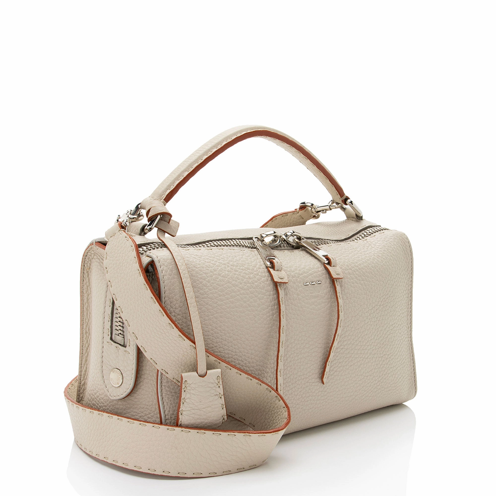 Fendi Selleria Leather Lei Boston Bag