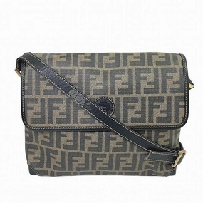 Fendi Zucchino Canvas Shoulder Bag (Pre-Owned)