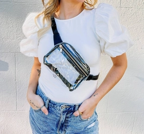 Ferris Clear Belt Bag In Black
