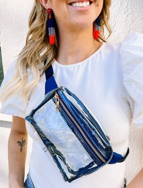 Ferris Clear Belt Bag In Navy
