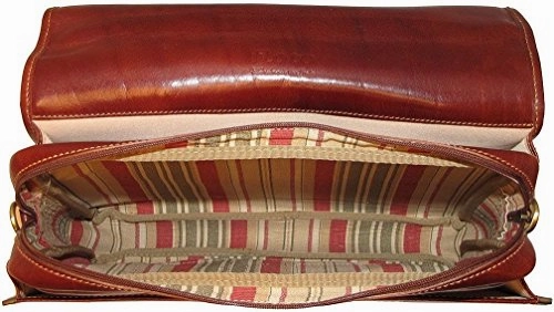Floto Luggage Cortona Laptop Brief, Olive/Brown, Medium