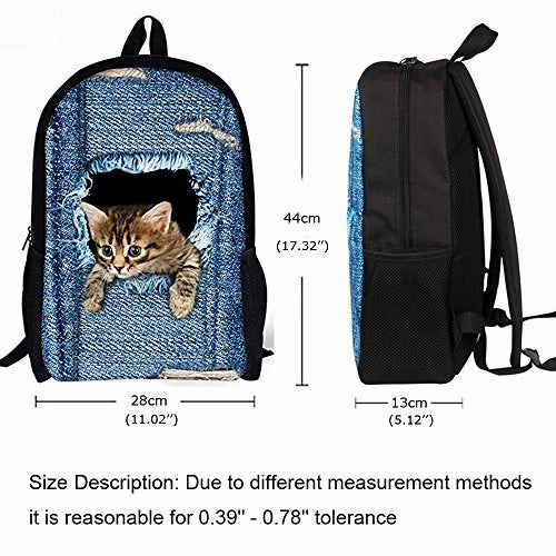 Freewander Casual Schoolbag Creative Personalized Animal Printed School Backpack (Design-3)