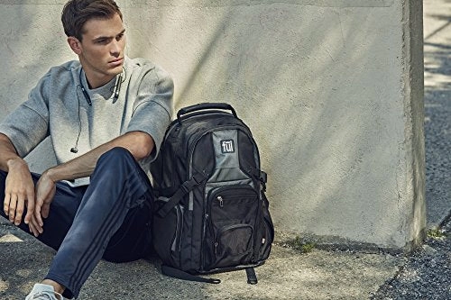 Ful Tennman Laptop Backpack, 17-Inch Laptop Sleeve, Titanium