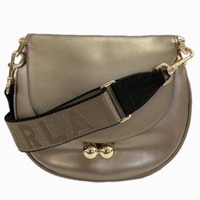 Furla gold Leather Shoulder Bag (Pre-Owned)