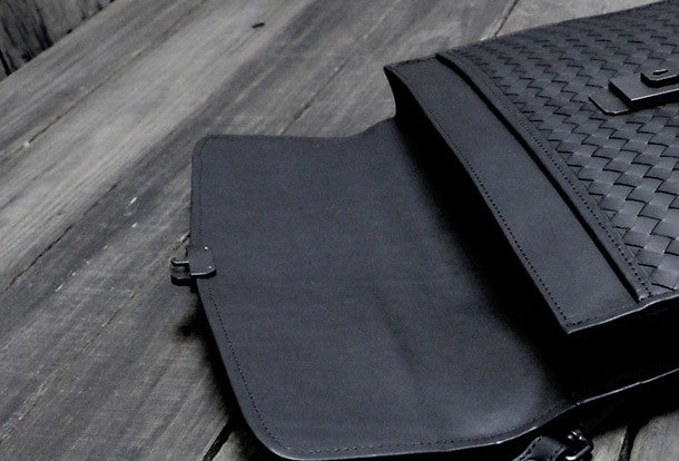 Genuine Leather braided large clutch leather men phone pad zip clutch vintage wallet for men