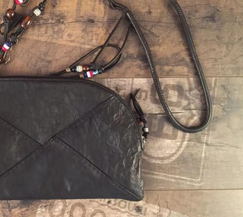 Genuine Leather Braided Mens Clutch Cool Slim Shoulder Bag Zipper Clutch Wristlet Wallet for Men