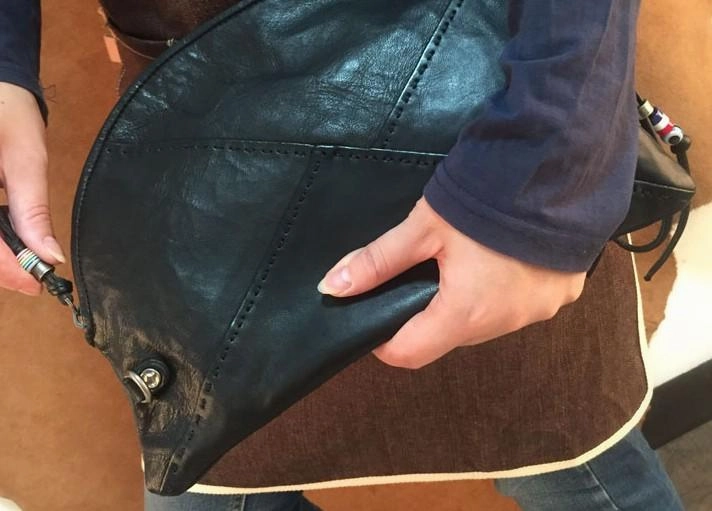 Genuine Leather Braided Mens Clutch Cool Slim Shoulder Bag Zipper Clutch Wristlet Wallet for Men