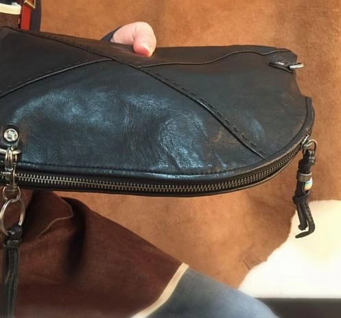 Genuine Leather Braided Mens Clutch Cool Slim Shoulder Bag Zipper Clutch Wristlet Wallet for Men