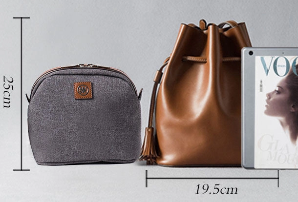 Genuine Leather bucket bag shoulder bag for women leather crossbody bag