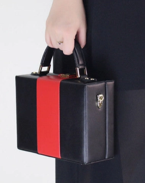 Genuine Leather Cube bag shoulder bag small suitcase for women leather crossbody bag