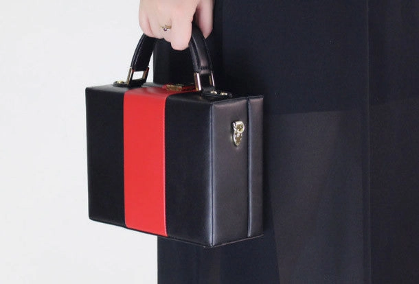 Genuine Leather Cube bag shoulder bag small suitcase for women leather crossbody bag