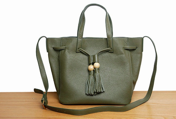 Genuine Leather Cute Women Bucket Bag Handbag Crossbody Bag Shoulder Bag Women Leather Purse