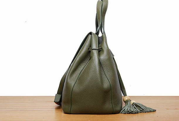 Genuine Leather Cute Women Bucket Bag Handbag Crossbody Bag Shoulder Bag Women Leather Purse