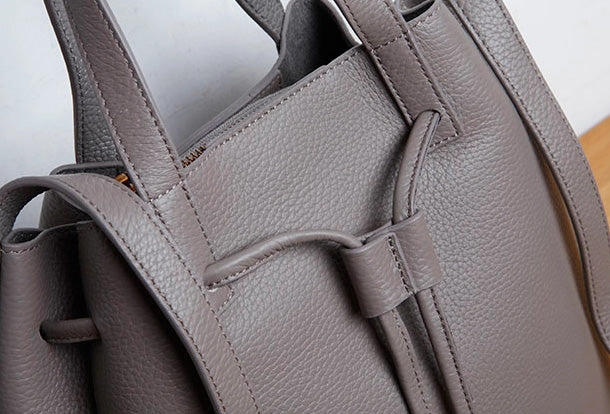 Genuine Leather Cute Women Bucket Bag Handbag Crossbody Bag Shoulder Bag Women Leather Purse