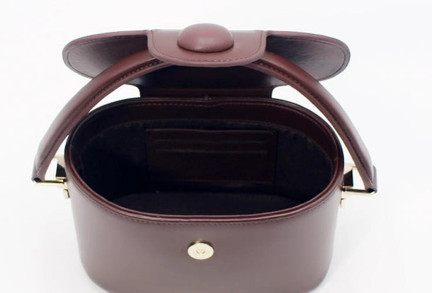 Genuine Leather Doctor Bag Bucket Bag Handbag Shoulder Bag for Women Leather Crossbody Bag