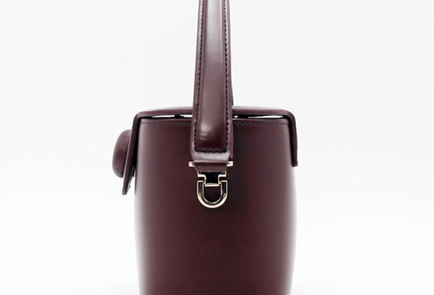 Genuine Leather Doctor Bag Bucket Bag Handbag Shoulder Bag for Women Leather Crossbody Bag