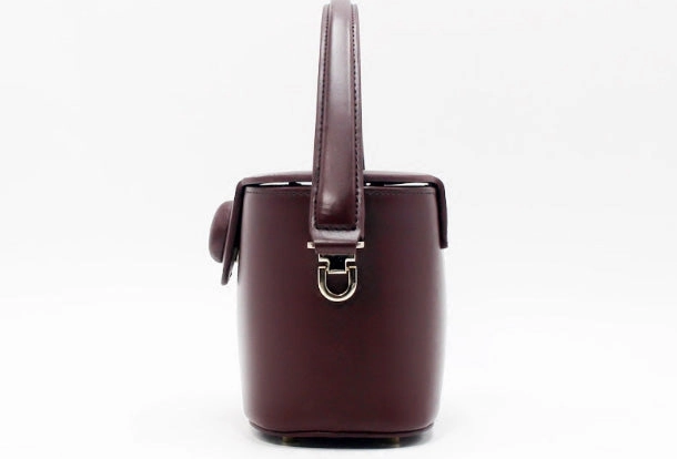 Genuine Leather Doctor Bag Bucket Bag Handbag Shoulder Bag for Women Leather Crossbody Bag