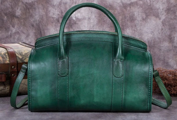 Genuine Leather Handbag Briefcase Bag Vintage Crossbody Bag Shoulder Bag Purse For Women Mens
