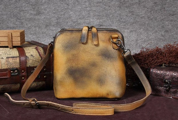 Genuine Leather Handbag Shell Style Bag Crossbody Bag Shoulder Bag Purse For Women