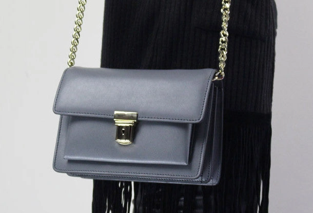 Genuine Leather handbag shoulder bag black red for women leather crossbody bag