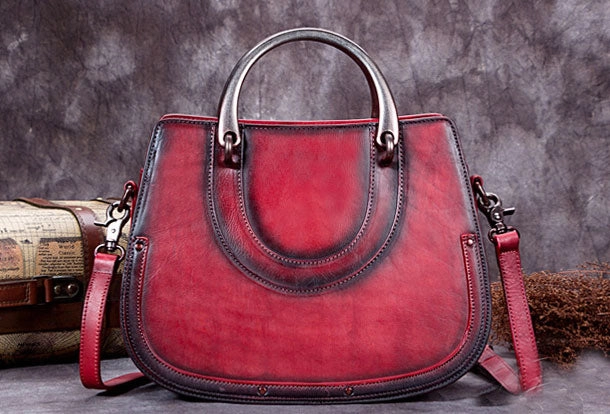 Genuine Leather Handbag Vintage Bag Shoulder Bag Crossbody Bag Purse Clutch For Women
