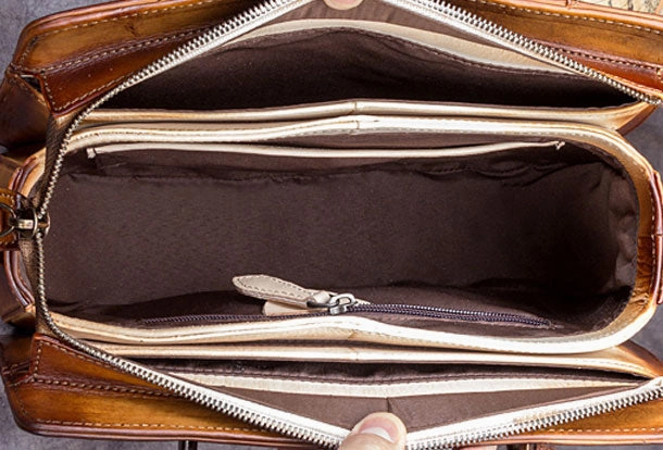 Genuine Leather Handbag Vintage Bag Shoulder Bag Crossbody Bag Purse Clutch For Women