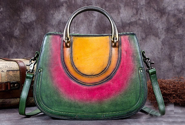 Genuine Leather Handbag Vintage Bag Shoulder Bag Crossbody Bag Purse Clutch For Women