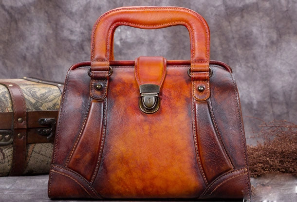 Genuine Leather Handbag Vintage Bag Shoulder Bag Crossbody Bag Purse For Women