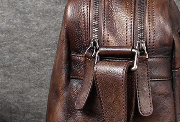 Genuine Leather Handbag Vintage Messenger Bag Crossbody Bag Shoulder Bag Purse For Women