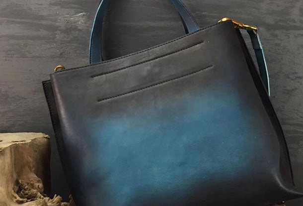 Genuine Leather Handbag Vintage Painted Bag Crossbody Bag Shoulder Bag Purse For Women