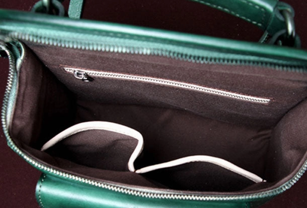 Genuine Leather Handbag Vintage Satchel Bag Shoulder Bag Crossbody Bag Purse For Women