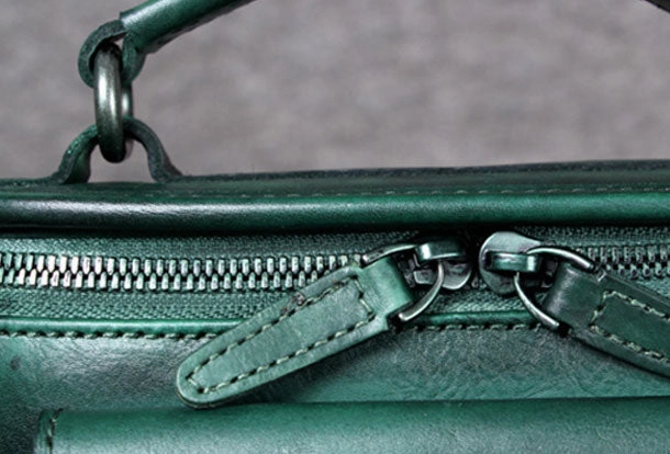 Genuine Leather Handbag Vintage Satchel Bag Shoulder Bag Crossbody Bag Purse For Women