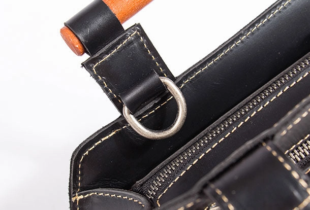 Genuine Leather Handmade Wooden Handbag Bag Shoulder Bag Purse For Women