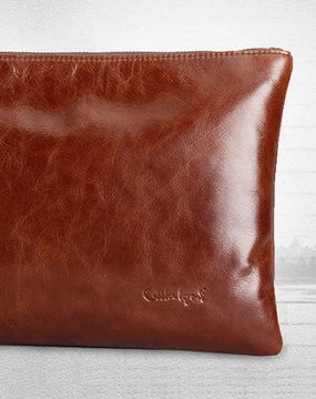 Genuine Leather large clutch leather men phone pad zip clutch vintage wallet for men
