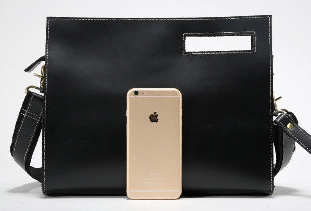 Genuine leather men clutch bag messenger large vintage shoulder bag vintage bag