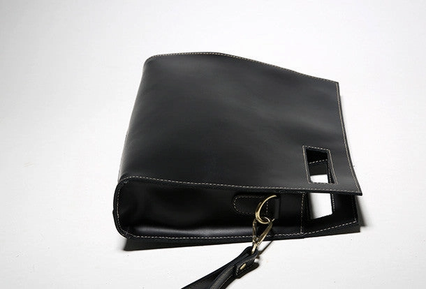 Genuine leather men clutch bag messenger large vintage shoulder bag vintage bag